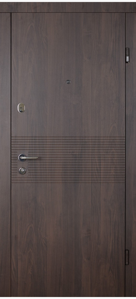 Вхідні двері Abwehr модель Miriel (вулична плівка Темний горіх) комплектація Nova