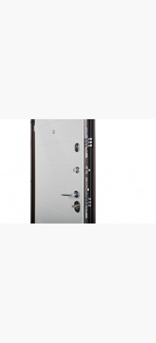 Вхідні двері Abwehr модель Palermo (колір Ral 8019 + Біла) комплектація Classic