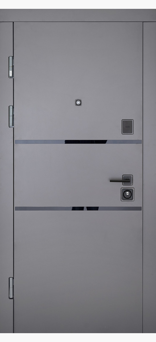 Вхідні двері Abwehr модель Limana (колір Кварцит + Білий супермат) комплектація Megapolis