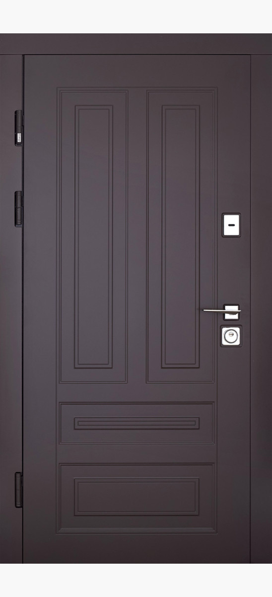 Вхідні двері Aвwehr модель Country (колір RAL 8019 + Сосна Прованс) комплектація COTTAGE