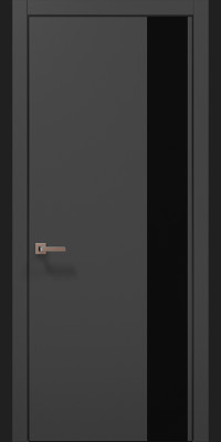 Міжкімнатні двері Папа Карло модель PL-05 колір Темно-сірий супермат