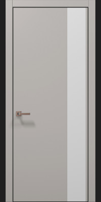Міжкімнатні двері Папа Карло модель PL-05 колір Світло-сірий супермат