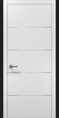 Міжкімнатні двері Папа Карло модель PL-02 колір Білий матовий